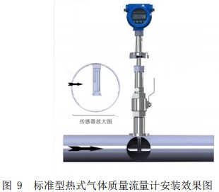 氮氣流量計插入式安裝效果圖